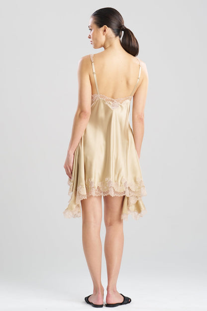 Natori Lolita Lace V-Neck Silk Chemise