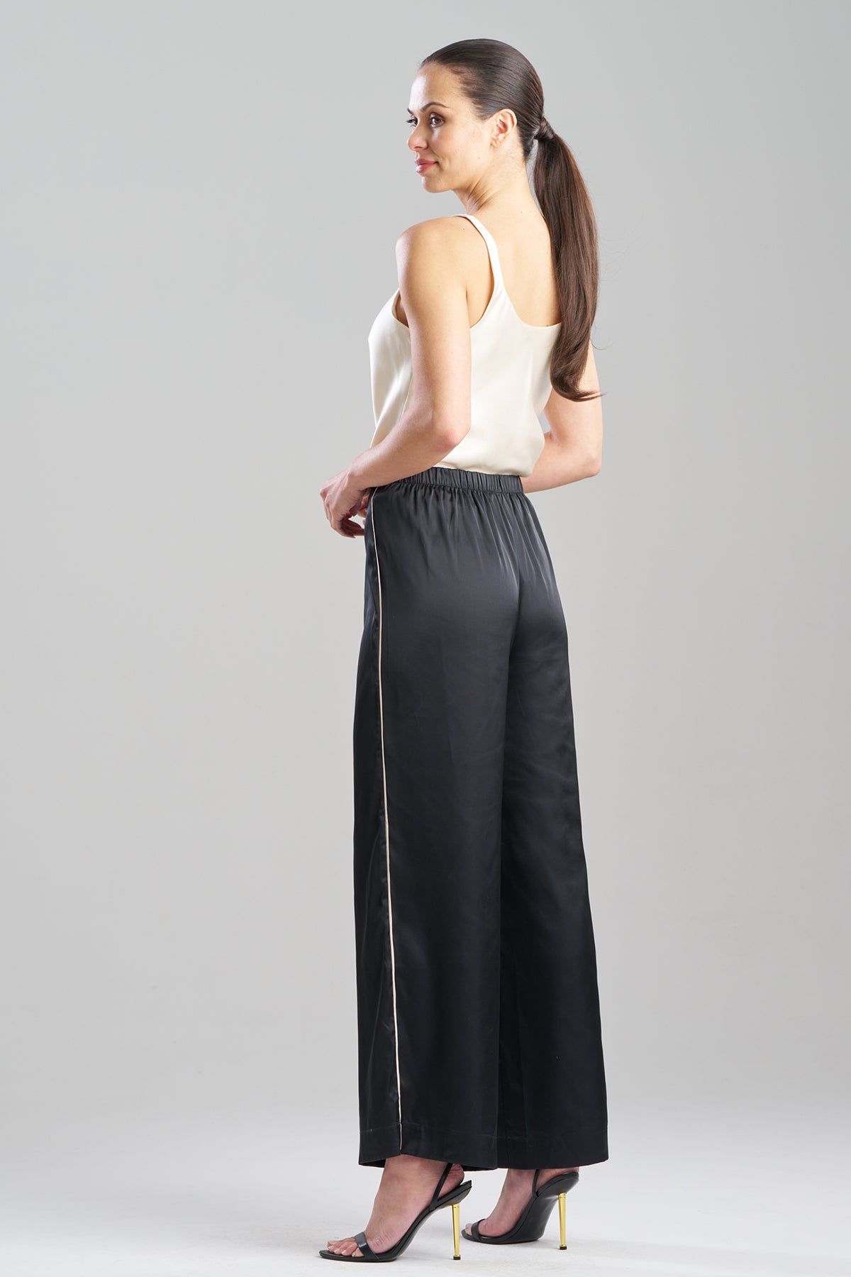 Natori Satin Essentials Wide Leg Pants