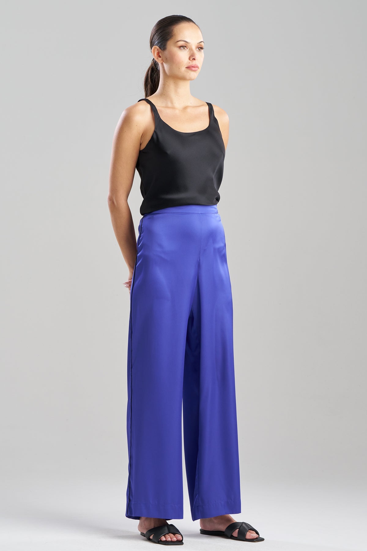 Natori Satin Essentials Wide Leg Pants