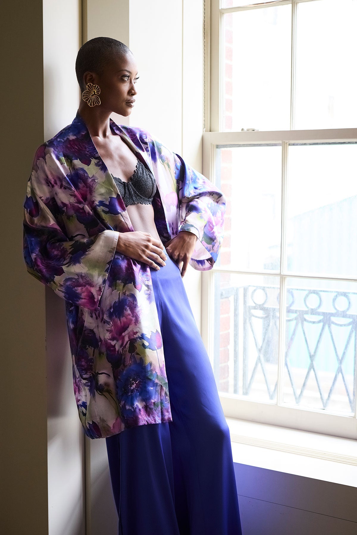 Natori Satin Essentials Wide Leg Pants