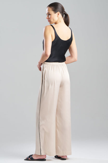 Natori Satin Essentials Wide Leg Pants