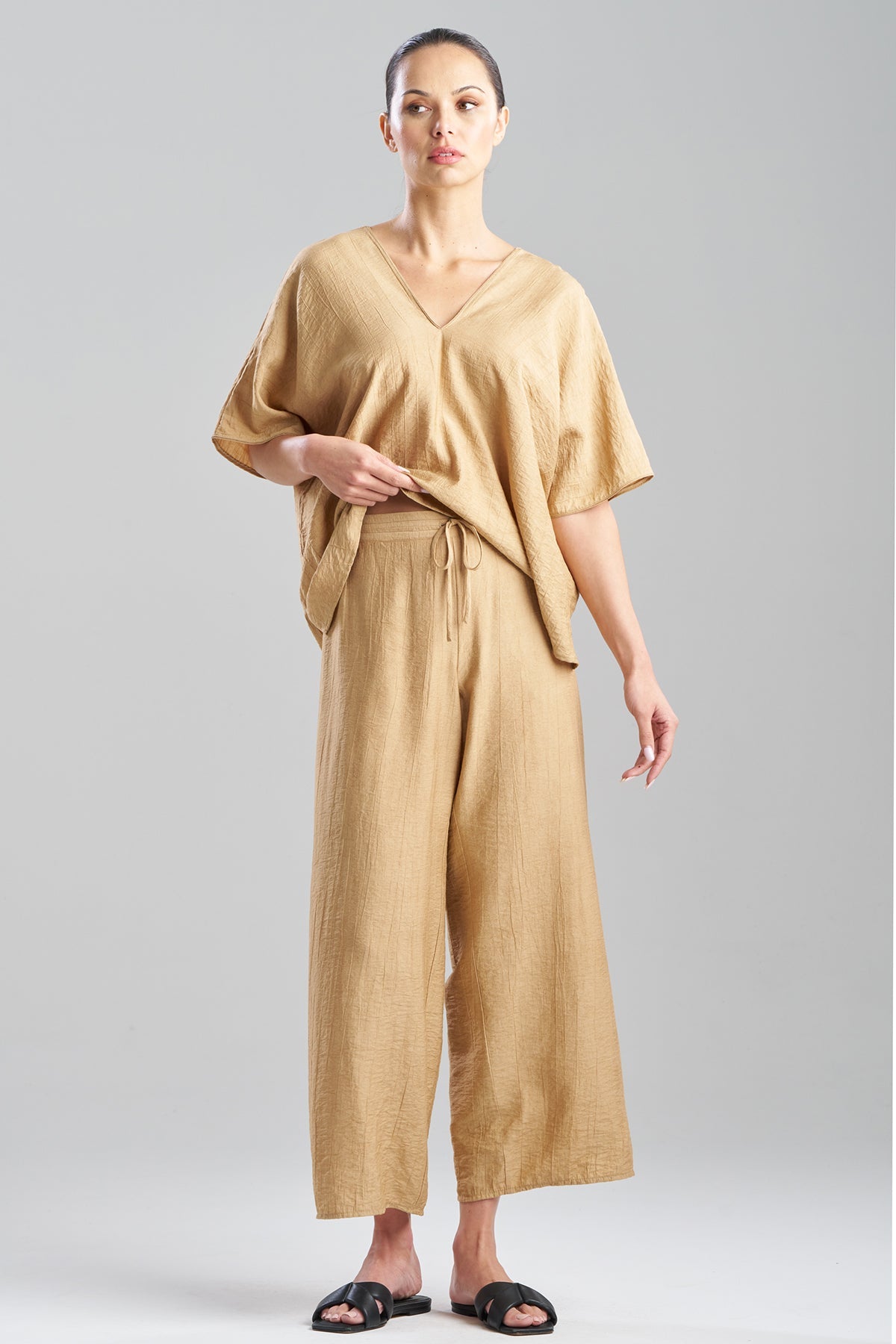 Natori Terra Foil Crinkle Pants