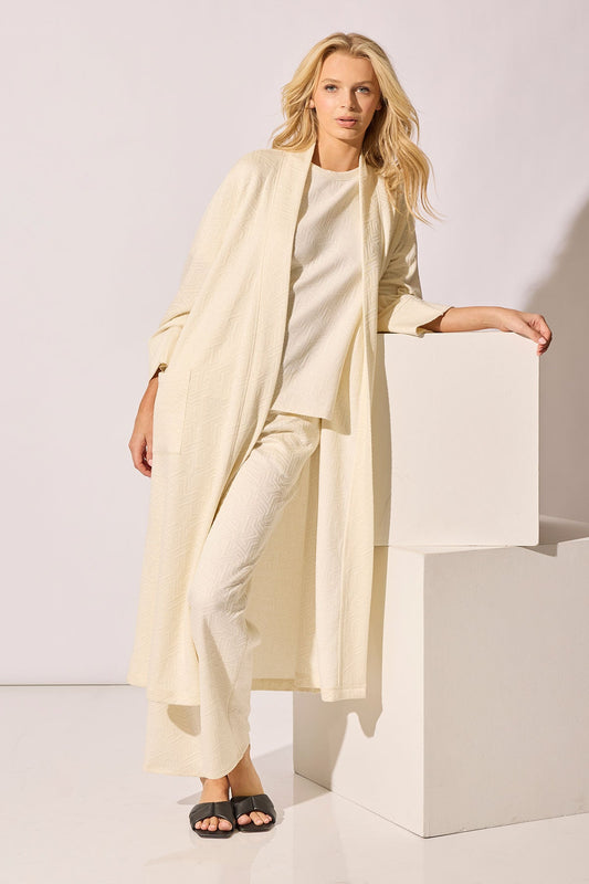 Natori Quilted Geo Knit Jacquard Straight Leg Pants