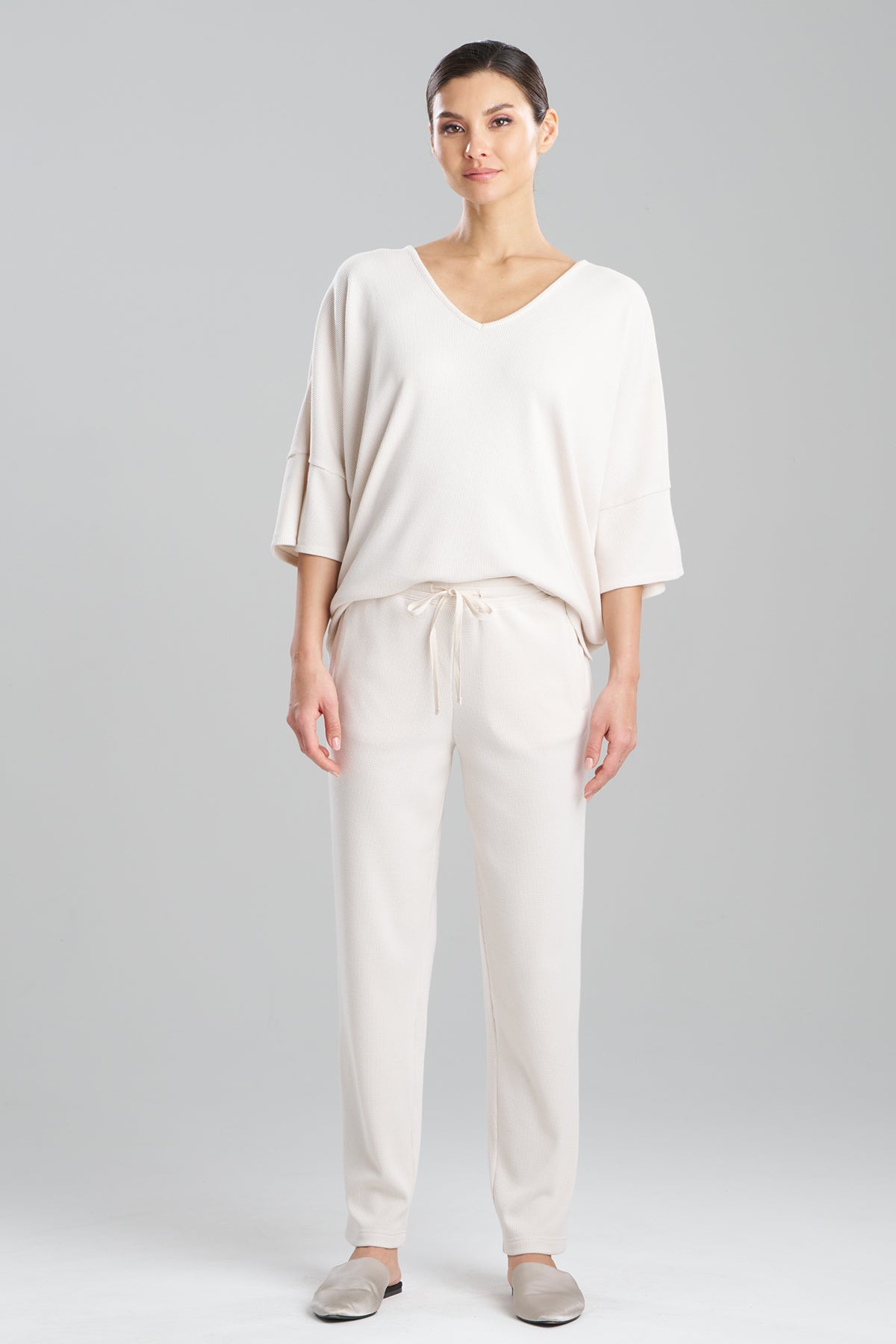 Natori Tranquility Waffle Tapered Pants