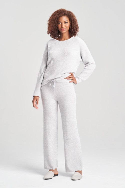 Natori Buy Aura Heather Chenille Straight Leg Pants in Dove Grey Online