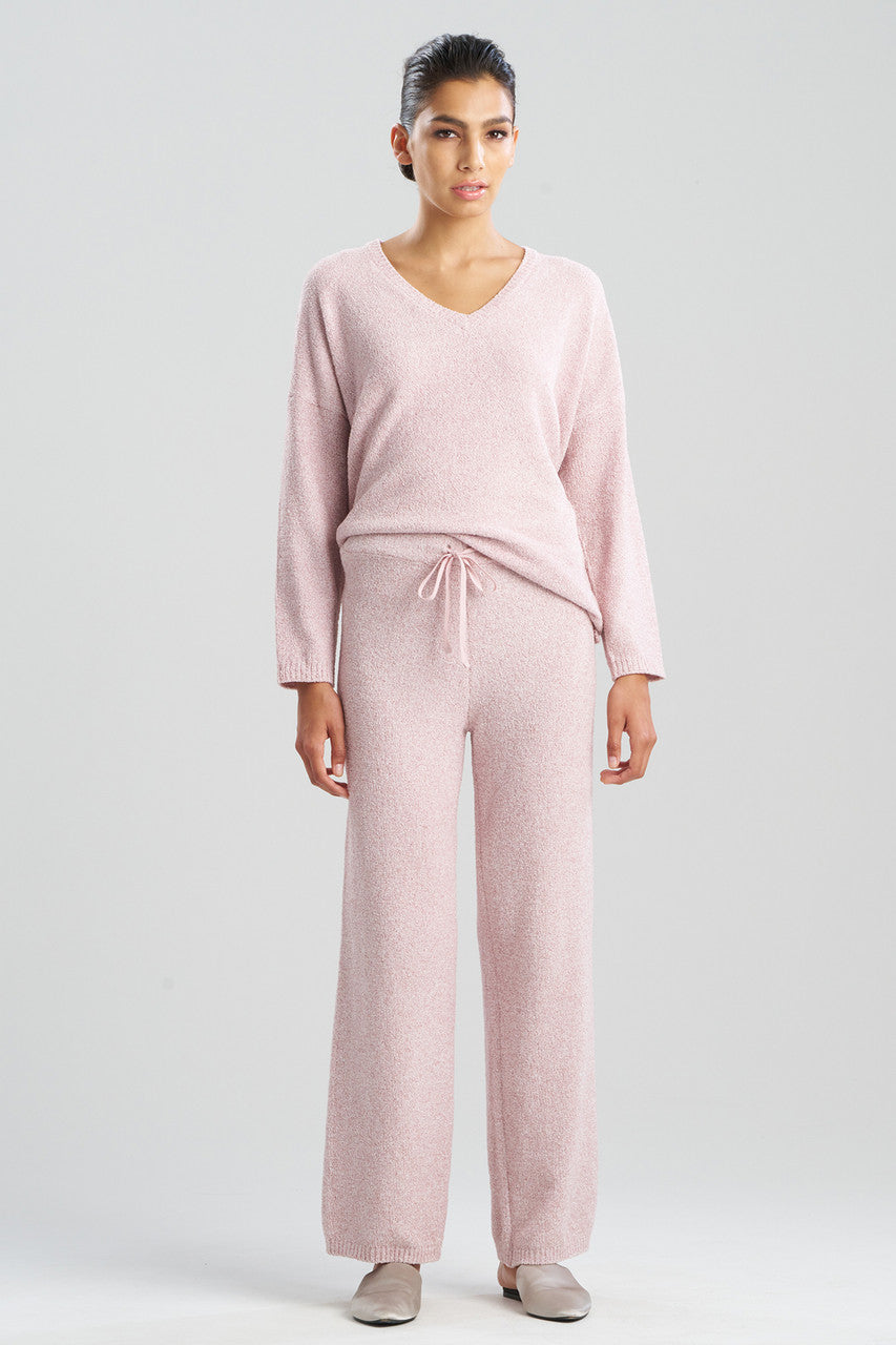 Natori Buy Aura Heather Chenille Straight Leg Pants in Heather Nude Blush Online