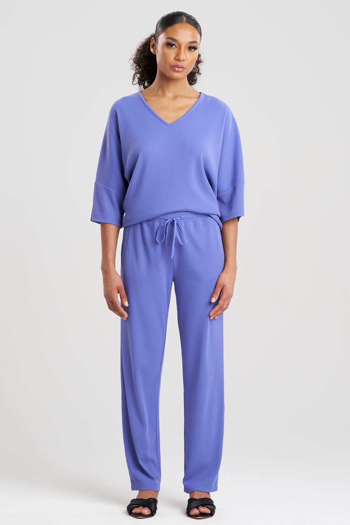 Natori Tranquility Waffle Tapered Pants