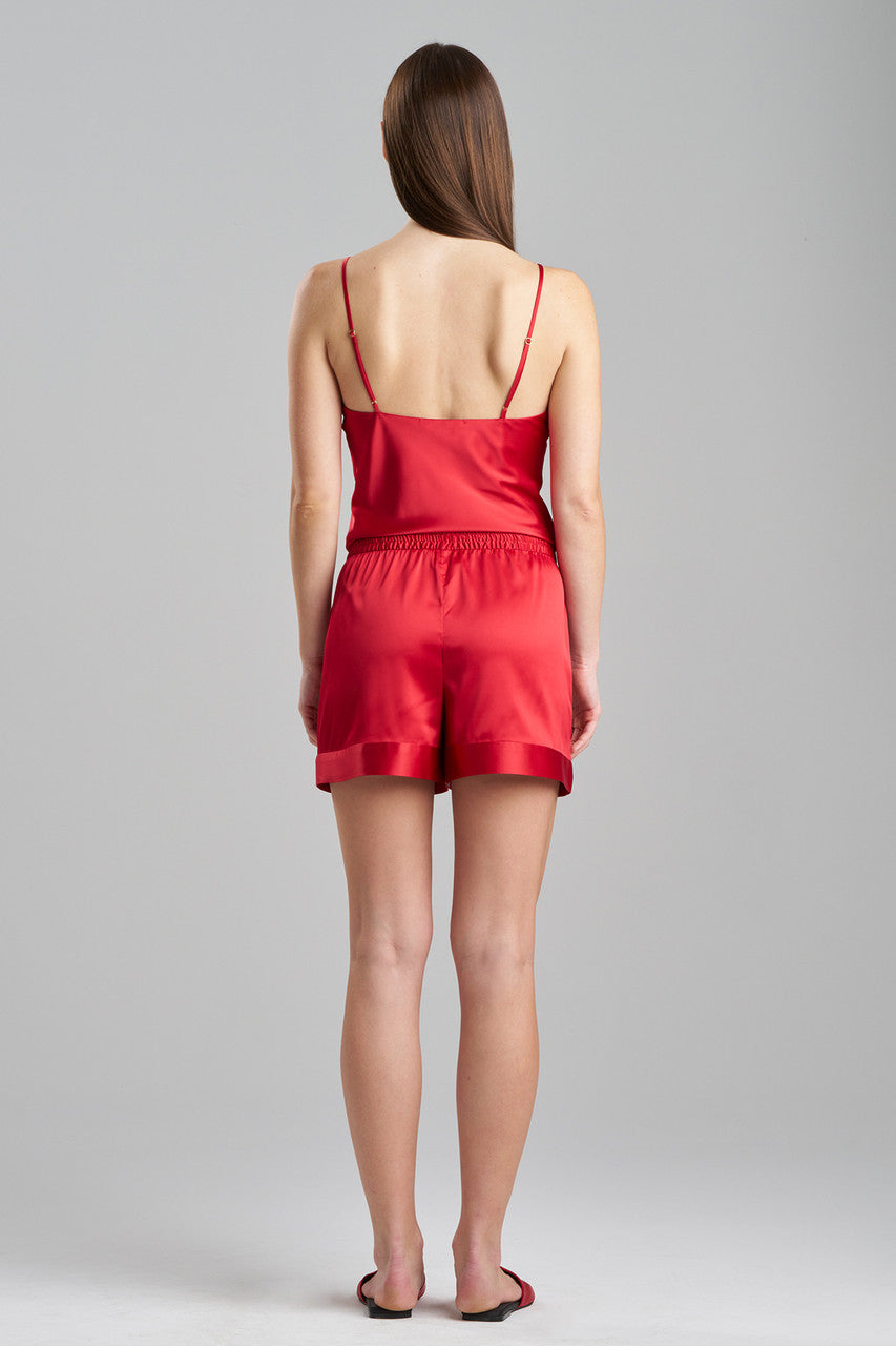 Natori Buy Glamour Drawstring Shorts in Brocade Red Online