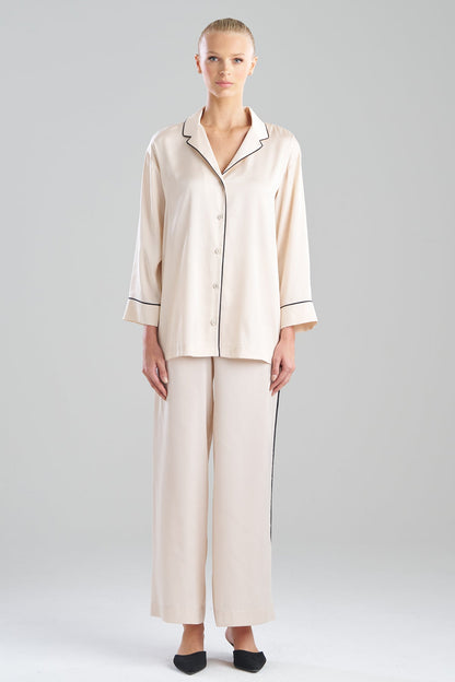 Natori Satin Essentials Oversized Notch Shirt