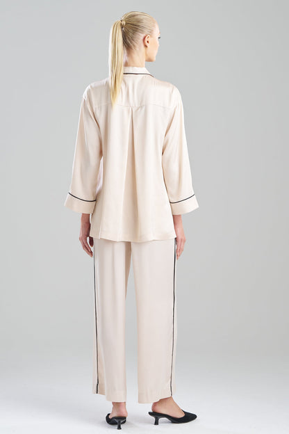 Natori Satin Essentials Oversized Notch Shirt