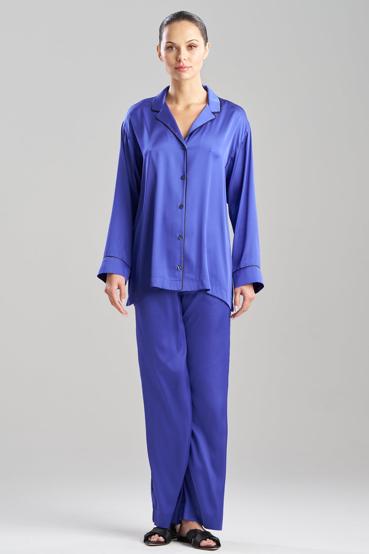 Natori Satin Essentials Oversized Notch Shirt