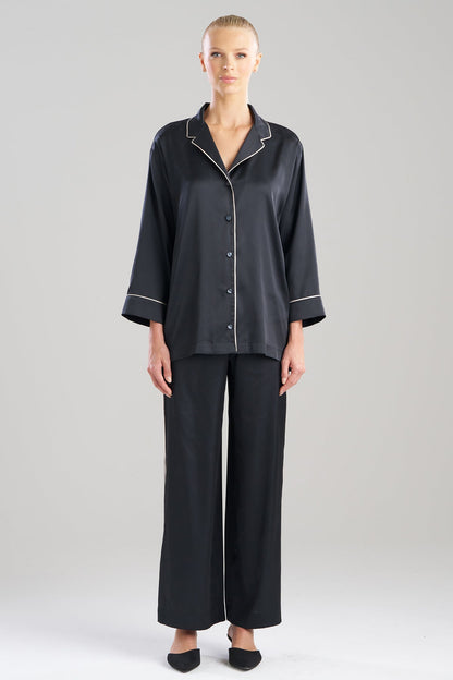 Natori Satin Essentials Oversized Notch Shirt
