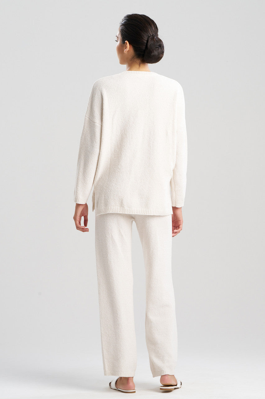 Natori Buy Aura Heather Chenille V-Neck Top in Heather White Opal Online