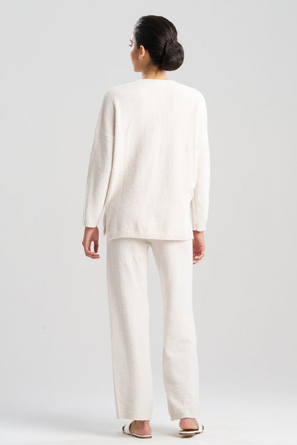 Natori Buy Aura Heather Chenille V-Neck Top in Heather White Opal Online