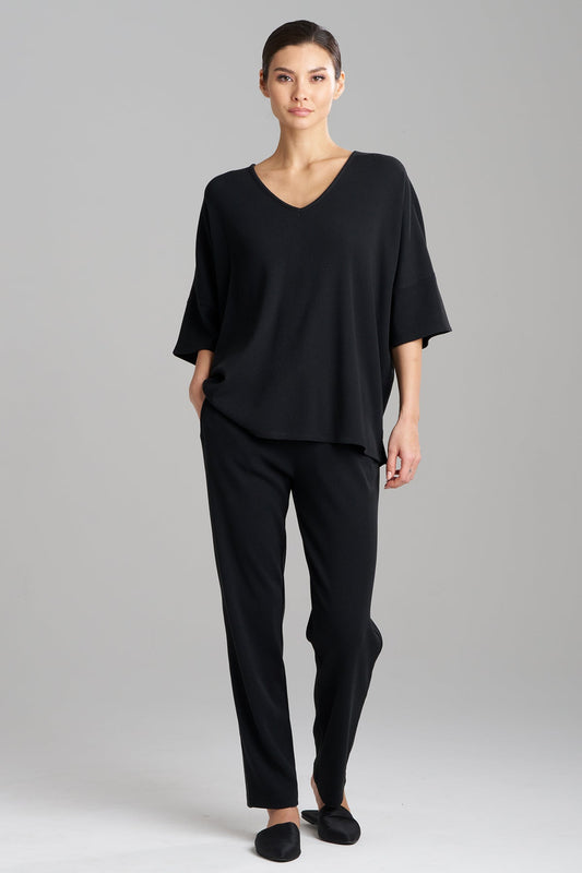 Natori Tranquility Waffle V-Neck Top