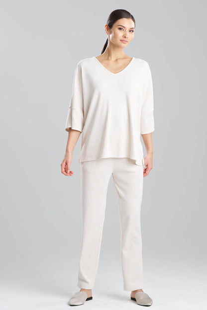 Natori Tranquility Waffle V-Neck Top