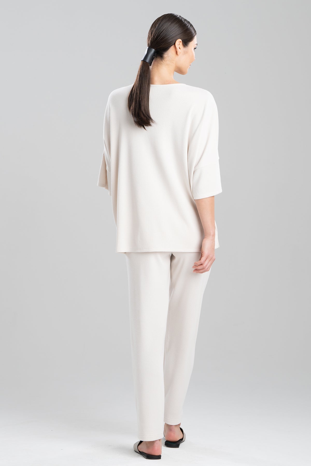 Natori Tranquility Waffle V-Neck Top