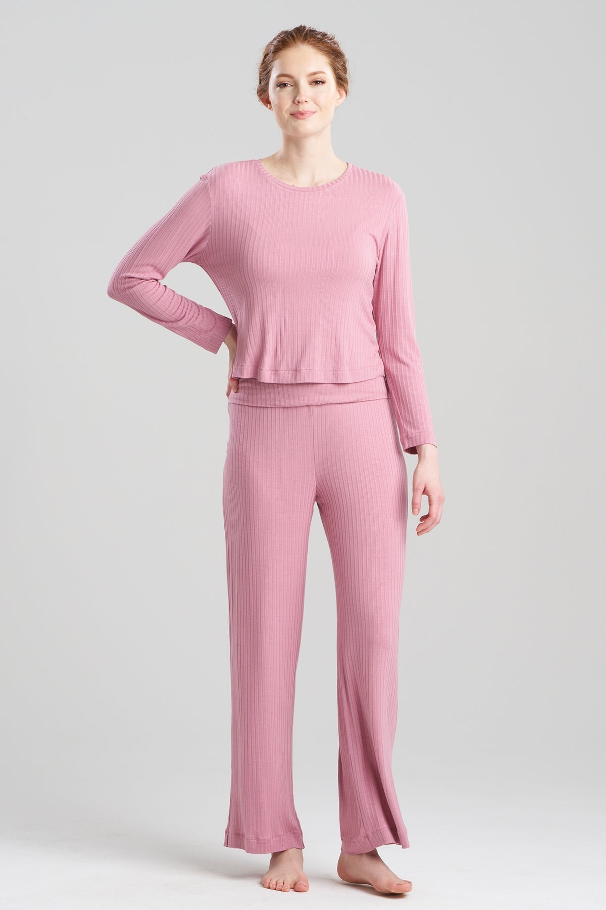 Natori Skye Rib Ease Long Sleeve Top