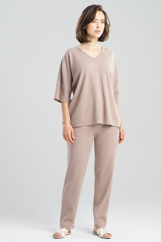 Natori Tranquility Waffle V-Neck Top
