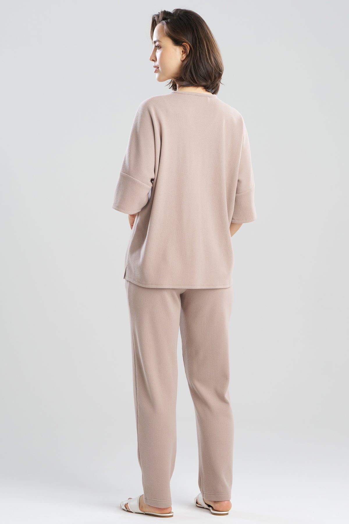 Natori Tranquility Waffle V-Neck Top