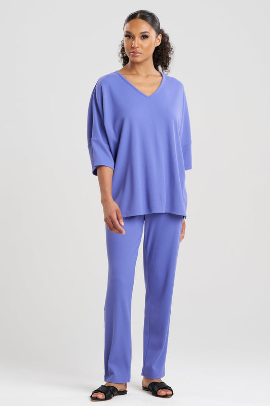 Natori Tranquility Waffle V-Neck Top