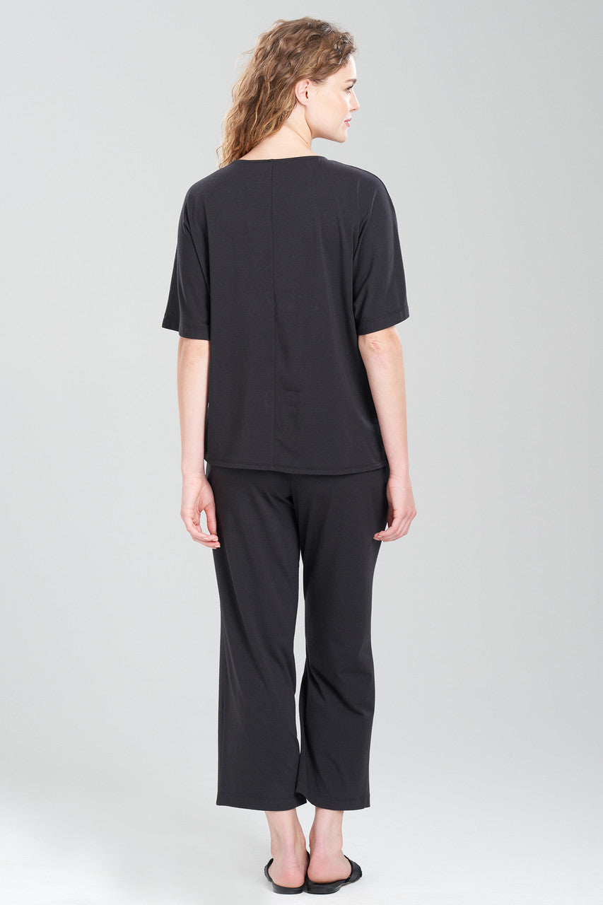 Natori Buy Ease Short Sleeve Top in Black Online