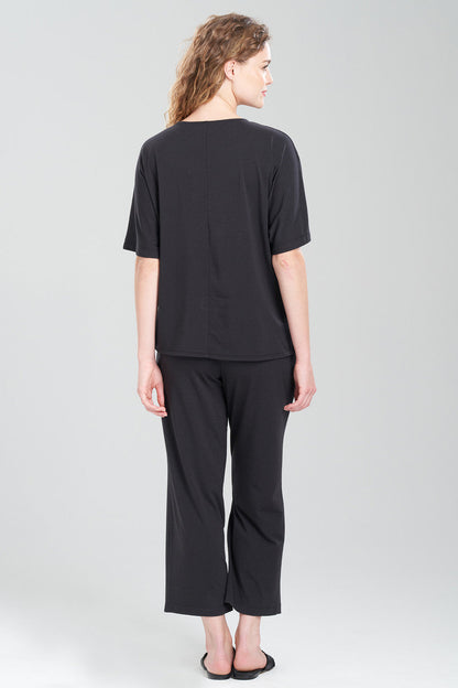 Natori Buy Ease Short Sleeve Top in Black Online