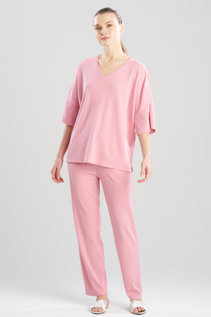 Natori Tranquility Waffle V-Neck Top