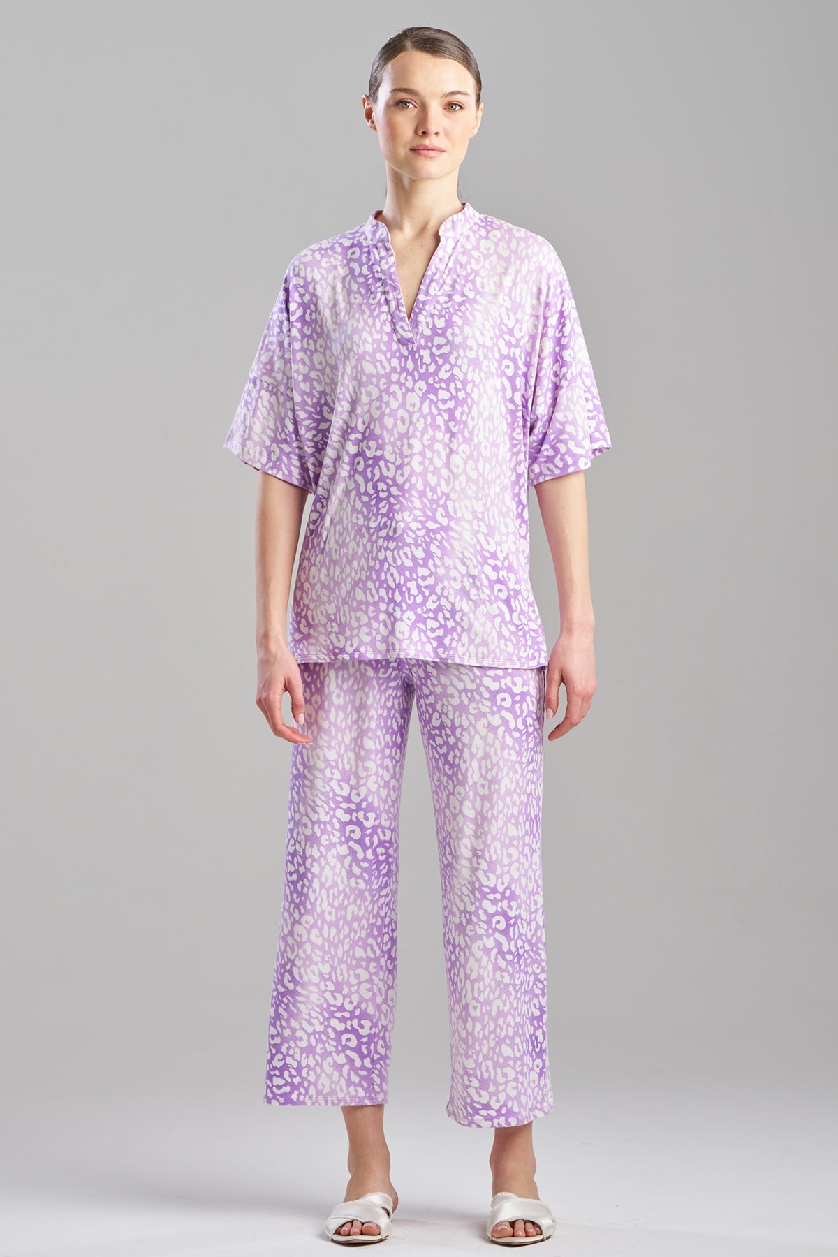 Natori Misty Leopard Cozy Knit PJ