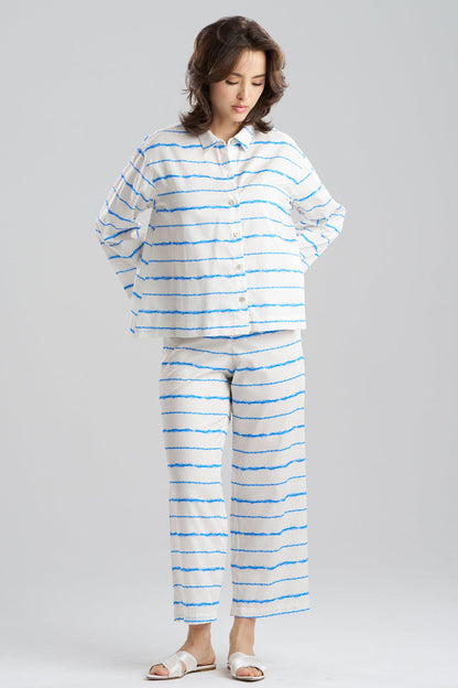 Natori Shibori Cotton Sateen Notch PJ