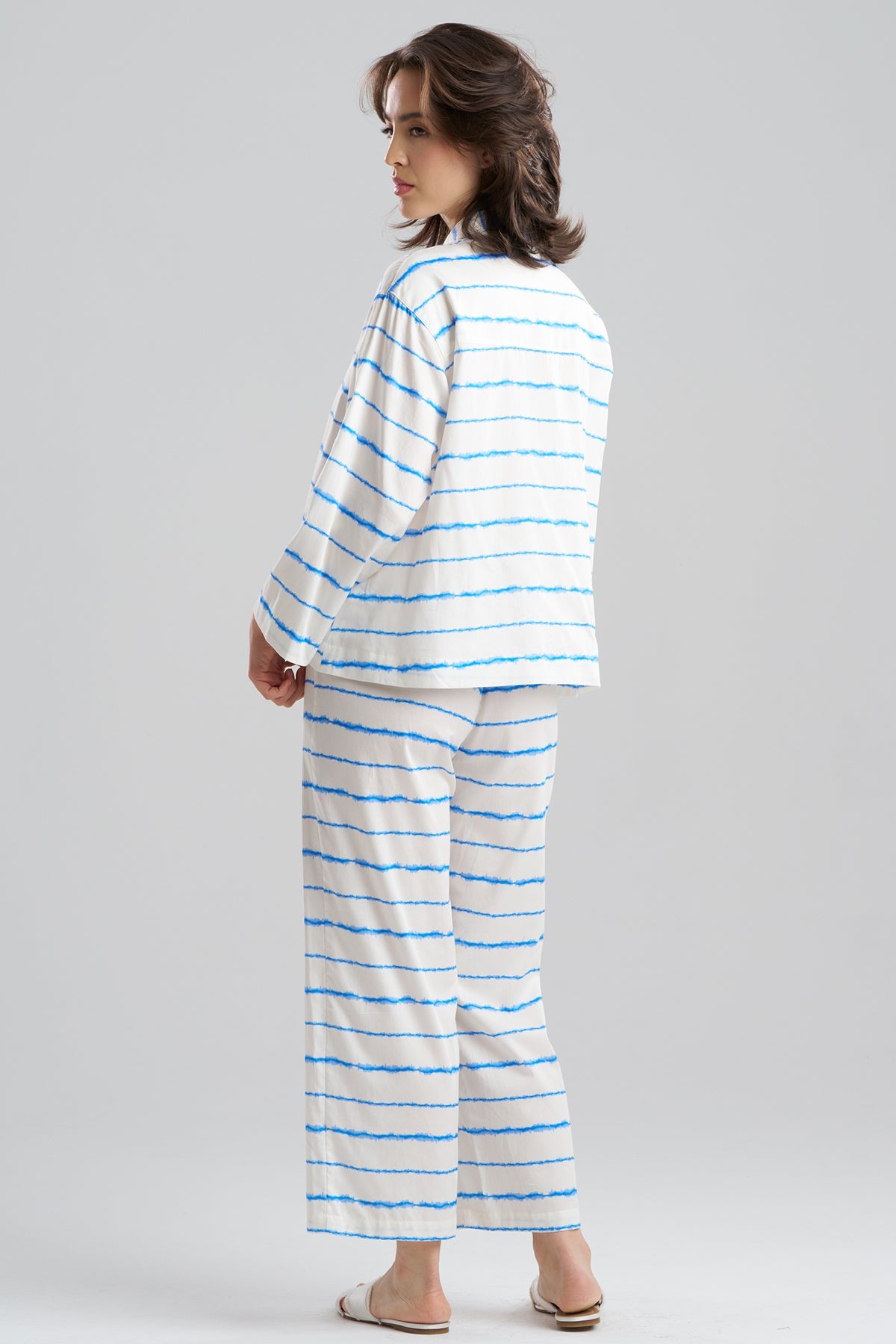 Natori Shibori Cotton Sateen Notch PJ