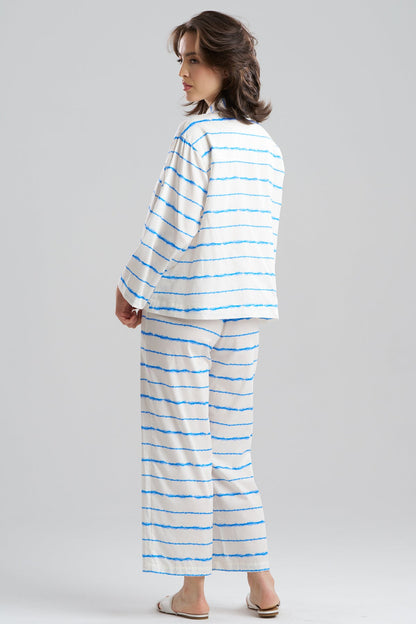 Natori Shibori Cotton Sateen Notch PJ