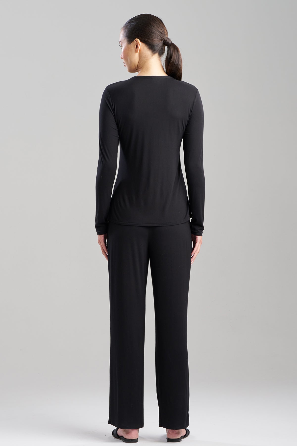 Natori Buy Feathers Essentials Lenzing™ Ecovero™ Viscose PJ in Black Online
