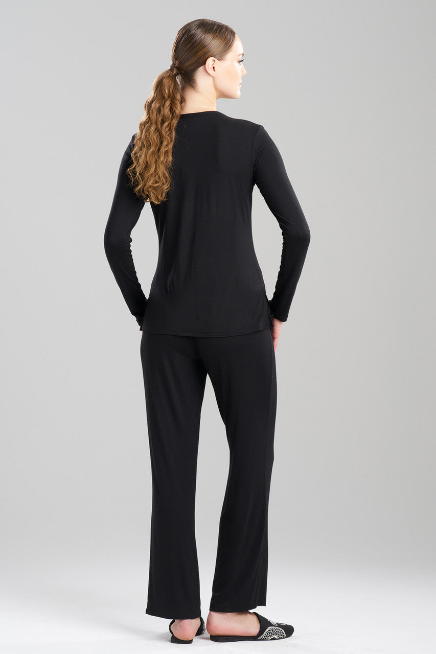 Natori Buy Feathers Essentials Lenzing™ Ecovero™ Viscose PJ in Black Online