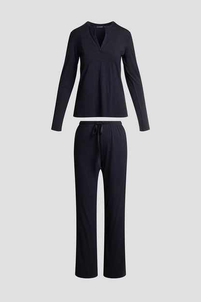 Natori Buy Feathers Essentials Lenzing™ Ecovero™ Viscose PJ in Black Online