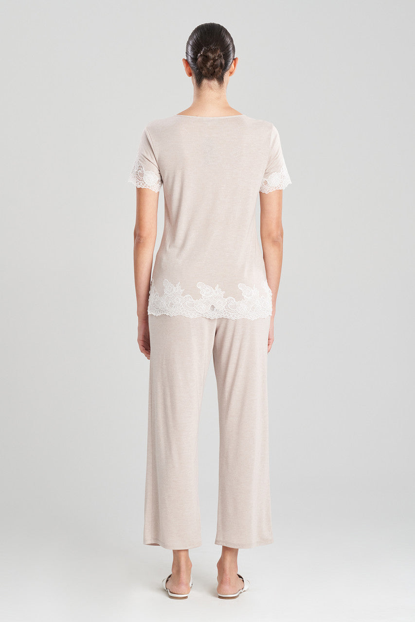 Natori Buy Luxe Shangri-La TENCEL™ Short Sleeve PJ Basics in Heather Cashmere Online