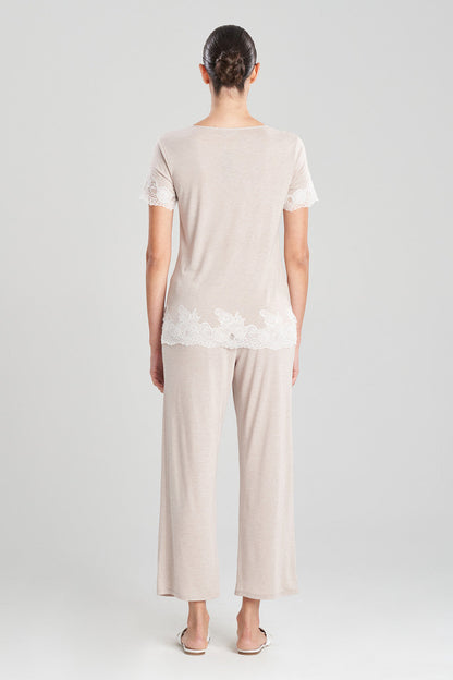 Natori Buy Luxe Shangri-La TENCEL™ Short Sleeve PJ Basics in Heather Cashmere Online