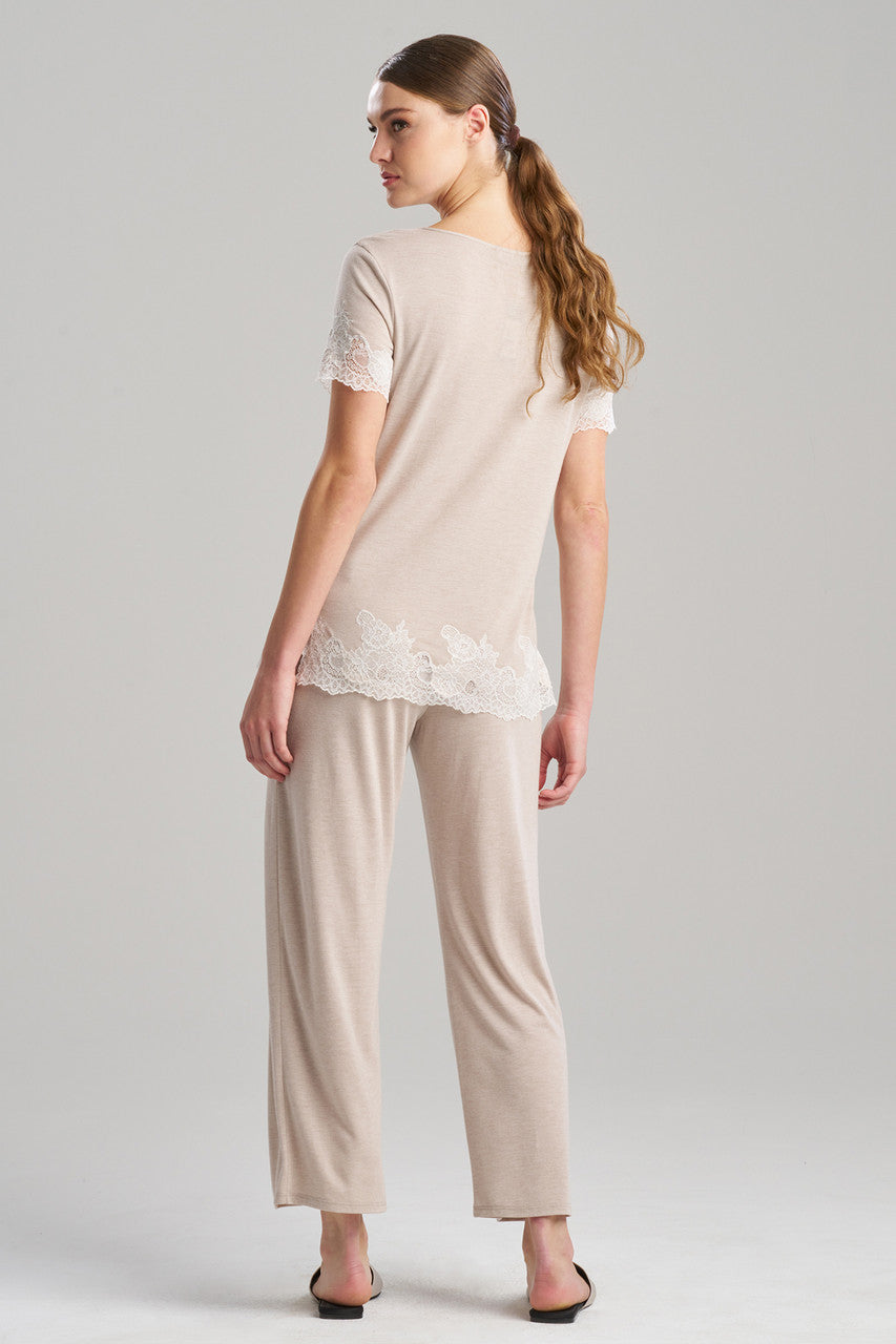 Natori Buy Luxe Shangri-La TENCEL™ Short Sleeve PJ Basics in Heather Cashmere Online