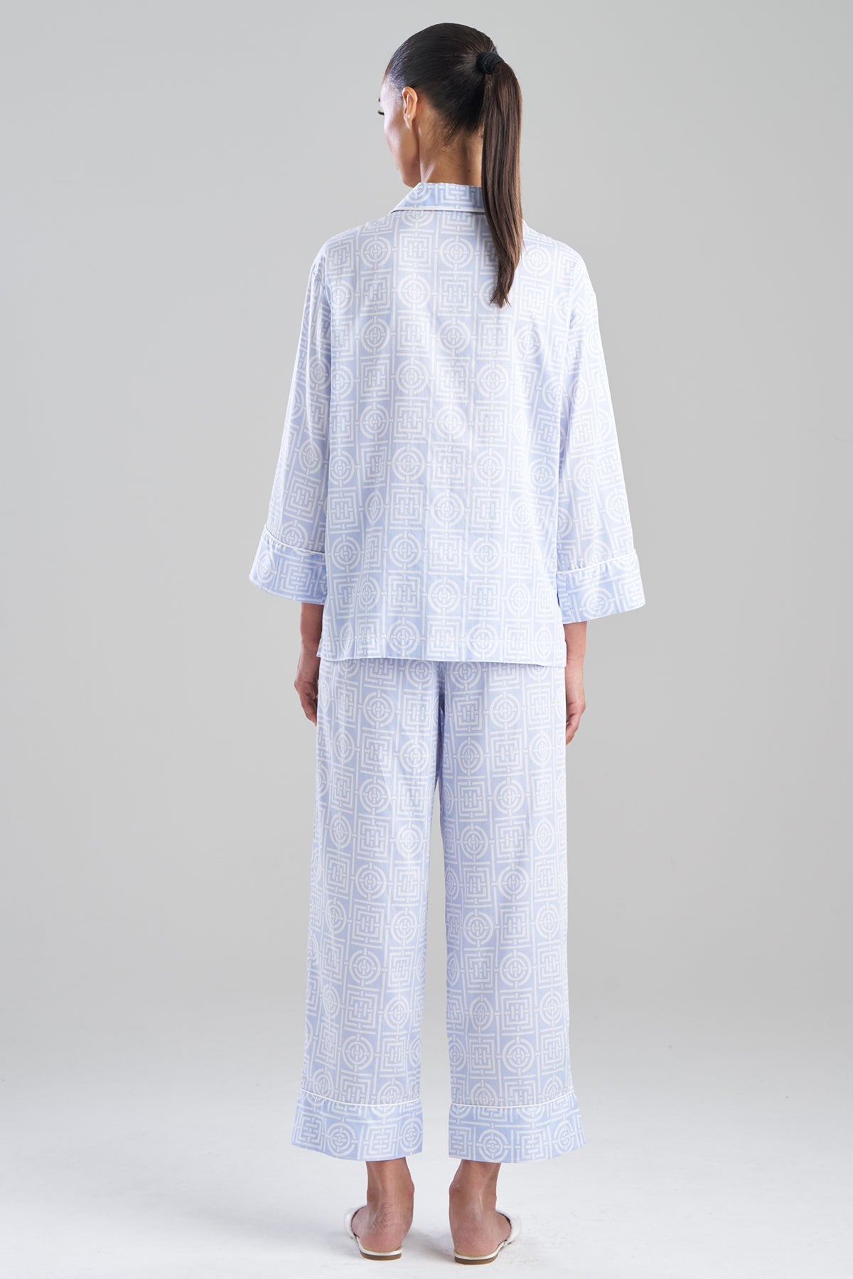 Natori Buy Infinity Cotton Sateen Notch PJ in Powder Blue Online