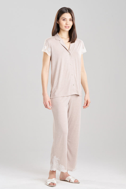 Natori Buy Luxe Shangri-La TENCEL™ Notch PJ in Heather Cashmere Online