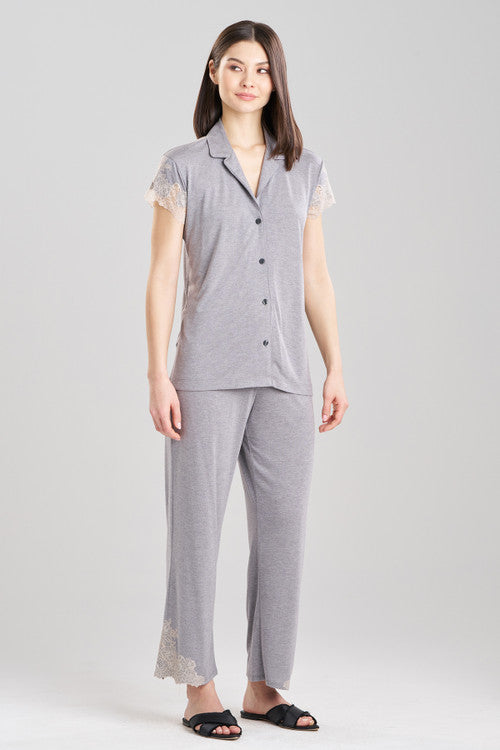 Natori Buy Luxe Shangri-La TENCEL™ Notch PJ in Heather Grey Online