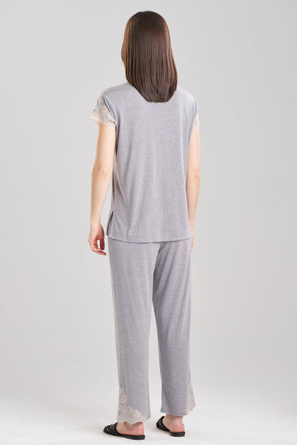 Natori Buy Luxe Shangri-La TENCEL™ Notch PJ in Heather Grey Online