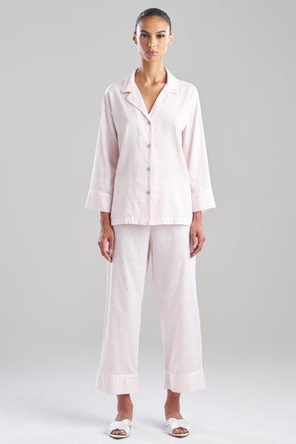 Natori Buy Infinity Cotton Sateen Notch PJ in Blush Pink Online