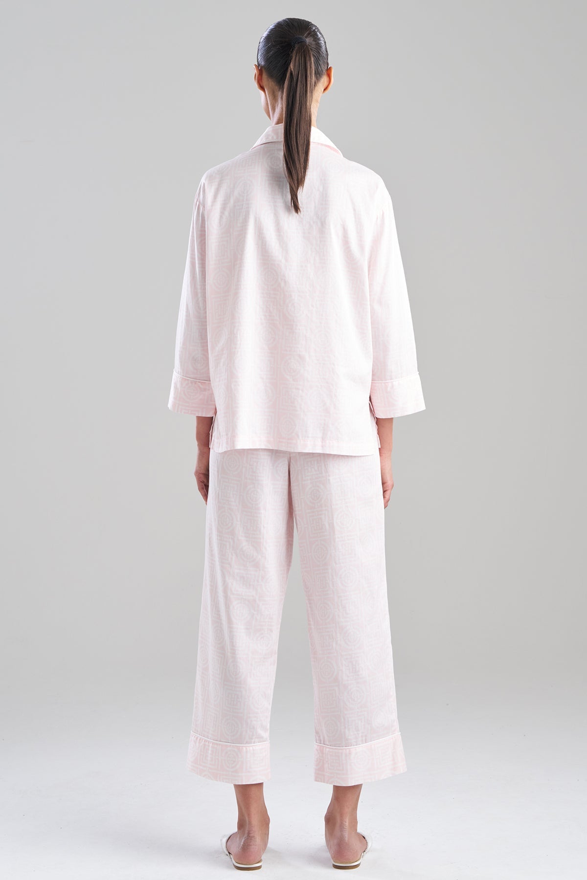 Natori Buy Infinity Cotton Sateen Notch PJ in Blush Pink Online