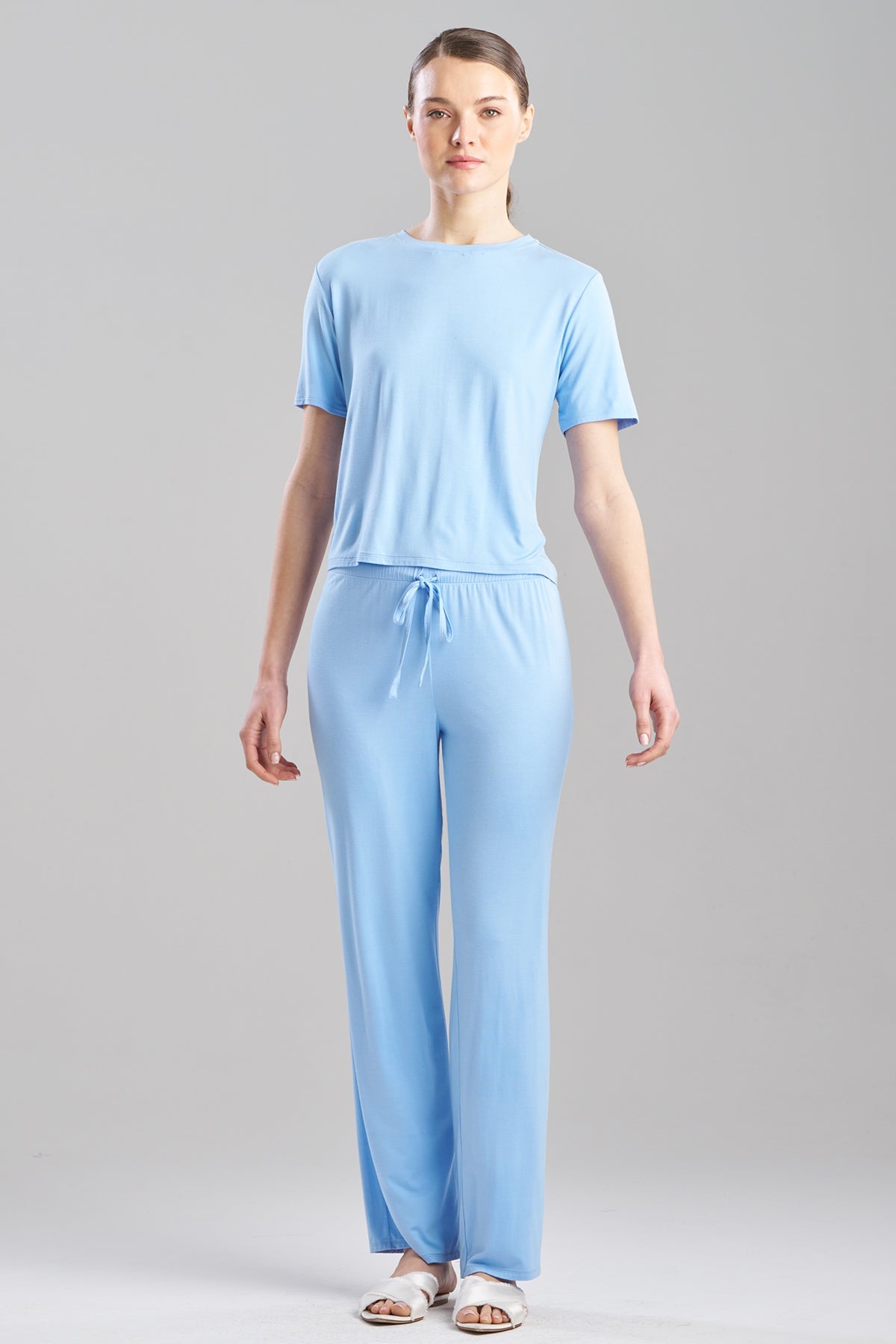Natori Feathers Essentials Lenzing™ Ecovero™ Viscose Crew Neck PJ