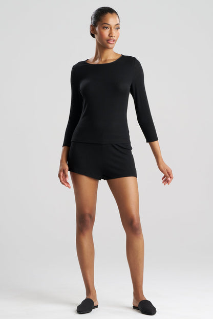 Natori Rib Essentials Long Sleeve Shorts PJ