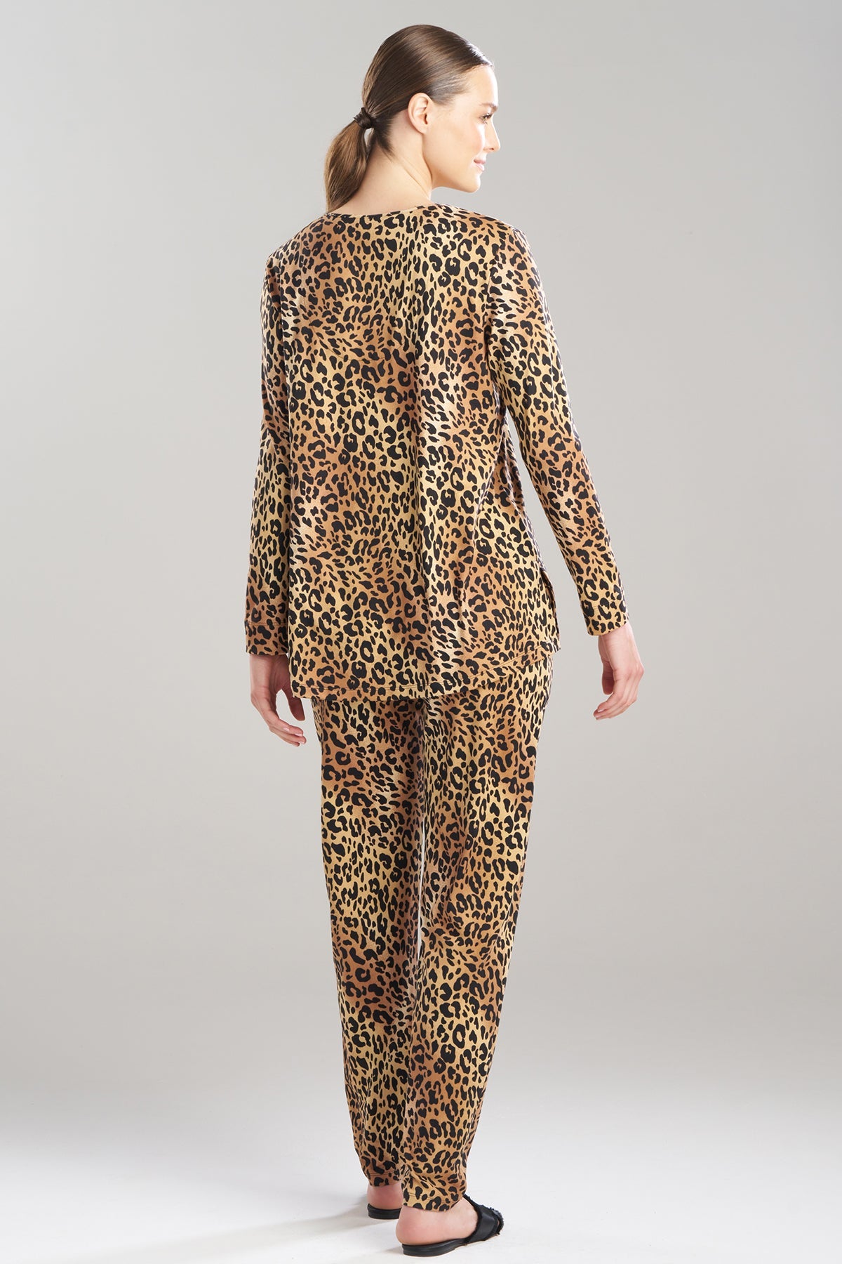 Natori Exotic Animal Cozy Knit V-Neck PJ