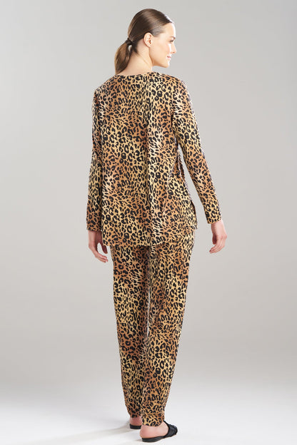 Natori Exotic Animal Cozy Knit V-Neck PJ