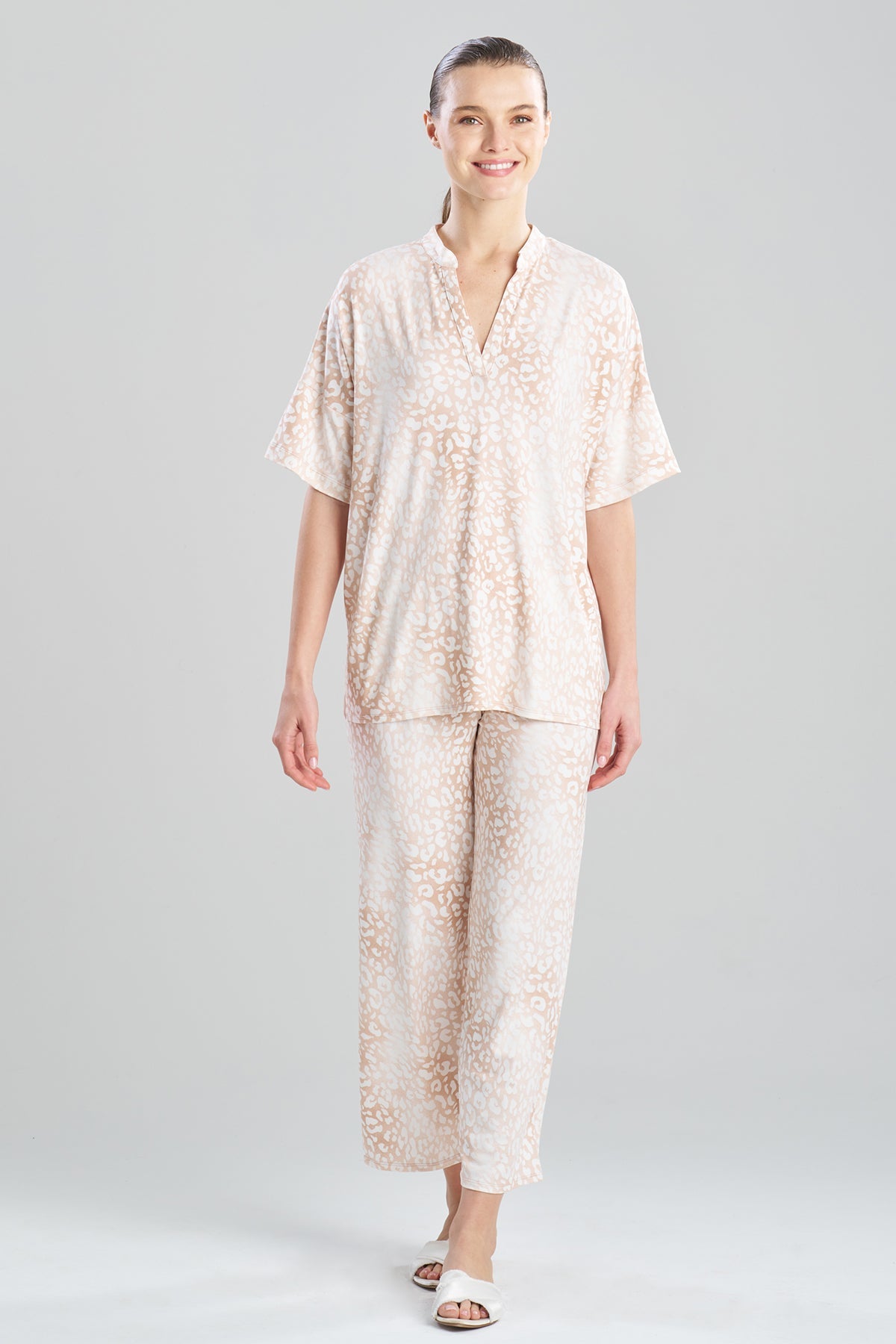 Natori Misty Leopard Cozy Knit PJ