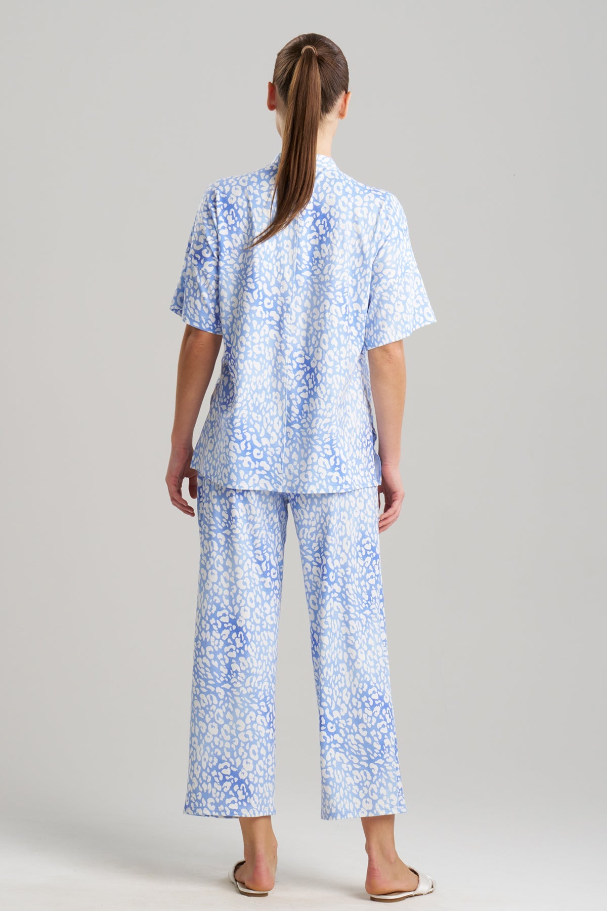 Natori Buy Misty Leopard Cozy Knit PJ in Blue Orchid Online